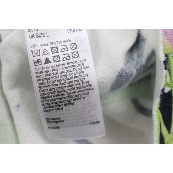 Stunning KAREN MILLEN Floral Lily Sporty Soft Button Front Cardigan US L - Picture 10 of 13